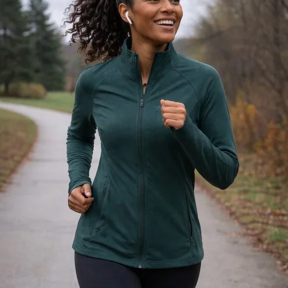 All In Motion Women's XL Green Full Zip Athletic Jacket - Picture 1 of 8